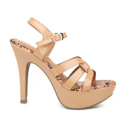 Inc.5 Women's Beige Ankle Strap Stilettos-picture-30