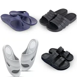 Feel alive Set Of 4 Ultra-Comfortable Lightweight Thong Flip-Flops-picture-15