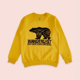 Pantaloons Junior Mustard Cotton Printed Full Sleeves Sweatshirt-picture-13