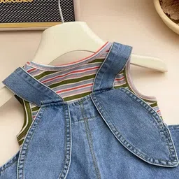 LULU & SKY Girls Checked Jumpsuit image 4