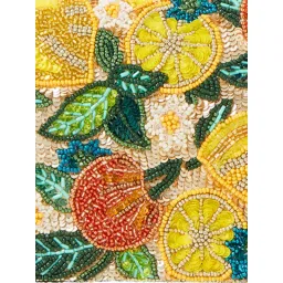 Accessorize London Women Multi-Color Embellished Beaded Clutch with Detachable Strap image 4