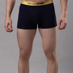 UnderJeans by Spykar Men Navy Blue Solid Trunks UJMTRPTS042 image 1