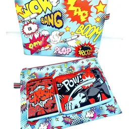 Echo Boomers Comic Print Multi-Layer Large Capacity Bag for Kids, Keep Tablet/iPad Laptop, Documents Folder Pouch with Compartment for School Organizer (Pack of 1)-image-38