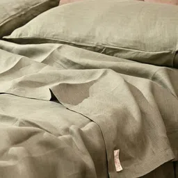 Pravaah India King Size Olive Green Hemp Bedsheet Set , Bugyal | 100% Hemp & Eco-Friendly-picture-23