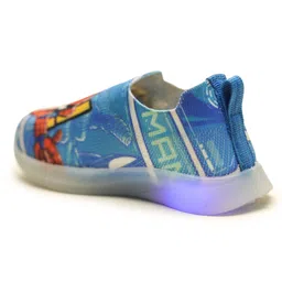 Toothless Marvel Avengers Super Heroes Featuring Spider Man Printed Slip On Shoes - Sky Blue image 3