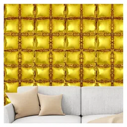 Birthday Popper Golden Backdrop Cube Foil Balloon Curtain (Set of 6)Ideal Decoration for Marriage, Birthday, Haldi Function, Anniversary, Baby Shower, Graduation & Photo Booth Props image 2