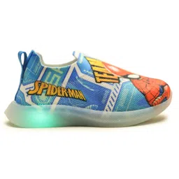 Toothless Marvel Avengers Super Heroes Featuring Spider Man Printed Slip On Shoes - Sky Blue image 4