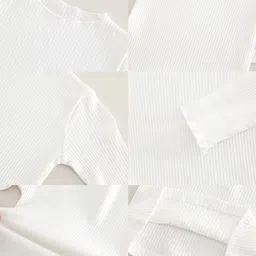 Googo Gaaga Cotton Knit Ribbed Top Trousers With Full Sleeves Flower Applique Detailed Light Winter Sweater - Black image 5