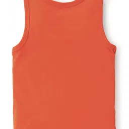 Babyoye Cotton Elastane With Anti Bacterial Finish Sleeveless Set of Vests Tiger Print Pack Of 3 - Blue Red & Green image 5