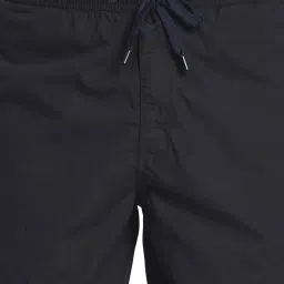 Octave Navy Cotton Regular Fit Shorts image 4