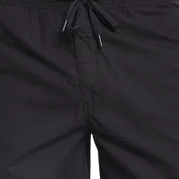 Octave Black Cotton Regular Fit Shorts image 4