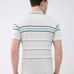 Monte Carlo Green Striped Regular Fit T-Shirt image 2