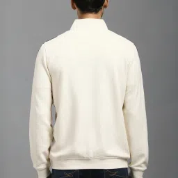 Louis Philippe Beige Self Pattern Pullover image 2