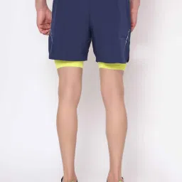 Dida Navy Polyster Regular Fit Solid Shorts image 2