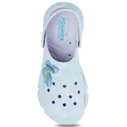 Skechers Women's MAX CUSHIONING Blue Back Strap Clogs image 4