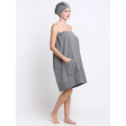 Creeva Grey Cotton Bath Wrap image 1