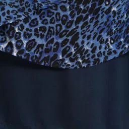 DODO & MOA Blue & Black Animal Print Wrap Dress image 4