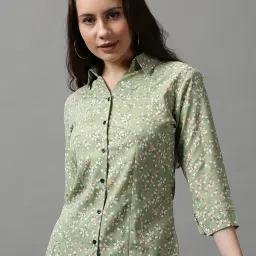showoffff SHOWOFF Green Printed Shirt image 1