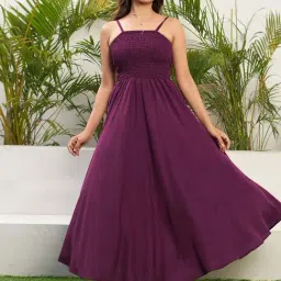 SELVIA Purple Maxi Dress-image-11