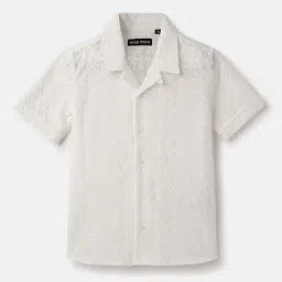 Antony Morato Boys Cream Straight Fit Shirt-image-92