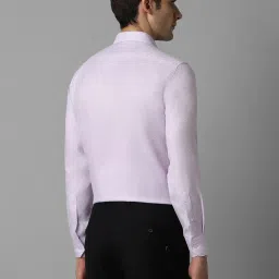 louis philippe Men Lilac Classic Fit Textured Full Sleeves Formal Shirt image 2