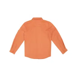 Allen Solly Junior Orange Solid Full Sleeves Shirt image 2