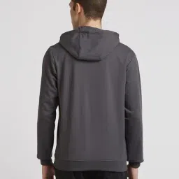 Pepe Jeans Grey Cotton Regular Fit Printed Hooded Sweatshirt image 2