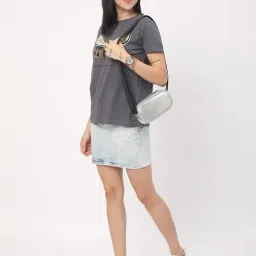 R&B Grey Cotton Graphic Print Regular Fit T-Shirt image 4