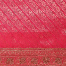 Mohey Rani Pink Silk Woven Saree With Unstitched Blouse image 4