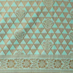 Mohey Blue Silk Woven Saree With Unstitched Blouse image 4