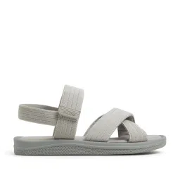 Aldo Men's Grey Cross Strap Sandals image 2
