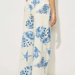 Only White Cotton Printed Trousers image 2