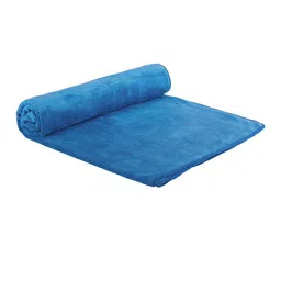 Black gold Premium 4-Pcs Blue 400 GSM Microfiber Quick Dry Bath Towels image 3