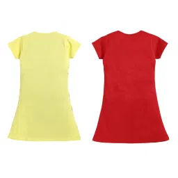 Todd N Teen Kids Yellow & Red Printed Nighty (Pack Of 2) image 2