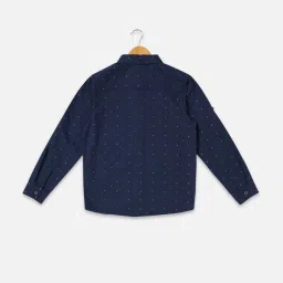 Allen Solly Junior Navy Cotton Printed Full Sleeves Shirt image 2