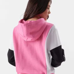 The Souled Store Pink Color-Block Hoodie image 2