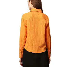 Only Orange Plain Shirt image 2