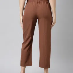 showoffff SHOWOFF Brown Regular Fit Trousers image 2