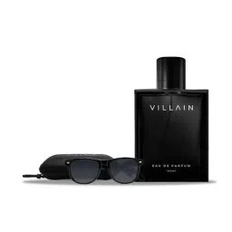 VILLAIN Lethal Classic Perfume for Men with Black Wayfarer Sunglasses-image-1