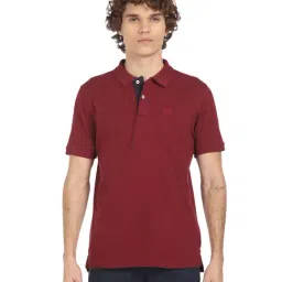 Arrow Maroon Cotton Regular Fit Polo T-Shirt-picture-40