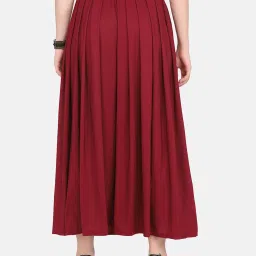 BUYNEWTREND Maroon Mid Rise Palazzos image 2