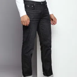 Calvin Klein Black Cotton Straight Fit Jeans image 4