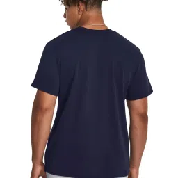 Under Armour Blue Cotton Loose Fit Sports T-Shirt image 2