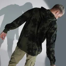 Hubberholme Multicolored Cotton Regular Fit Printed Hooded Sweatshirt image 2