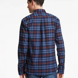 Lindbergh Blue Check Button Down Collar Shirt image 2