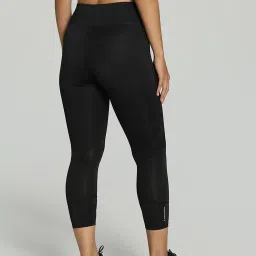Puma Black Textured Pattern Sports Cropped Tights image 2