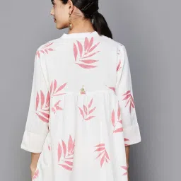 Melange by Lifestyle Off-White Floral Print Tunic image 2