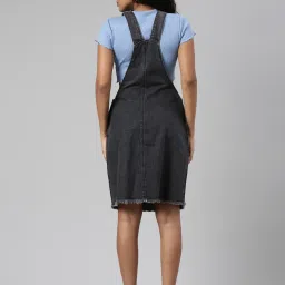 showoffff SHOWOFF Grey Denim Above knee Dungarees image 2