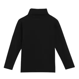 Blue Giraffe Kids Black Solid  T-Shirt image 2