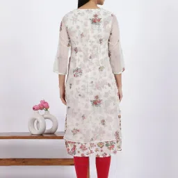 W White Floral Kurta image 2